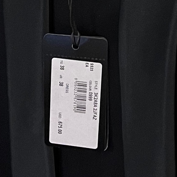 Emporio Armani Zip-Neck Milano Jersey Midi Dress - Picture 13 of 13